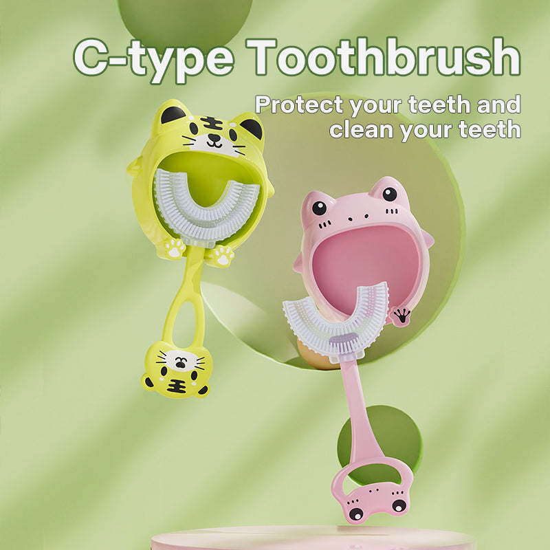 ToothSaver | Effortless Fun C-Shape Brush for Kids with Shake-Clean Technology